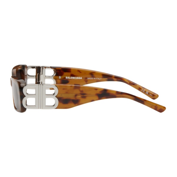 발렌시아가 발렌시아가 Balenciaga Tortoiseshell Dynasty Rectangle Sunglasses 242342F005010