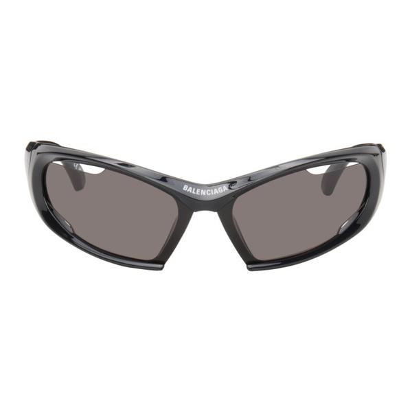 발렌시아가 발렌시아가 Balenciaga Black Dynamo Rectangle Sunglasses 242342F005012