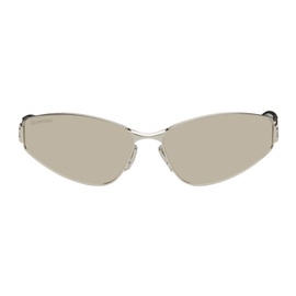 발렌시아가 Balenciaga Silver Cat-Eye Sunglasses 242342F005016