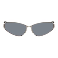 발렌시아가 Balenciaga Silver Cat-Eye Sunglasses 242342F005017