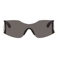 발렌시아가 Balenciaga Black Hourglass Mask Sunglasses 242342F005026