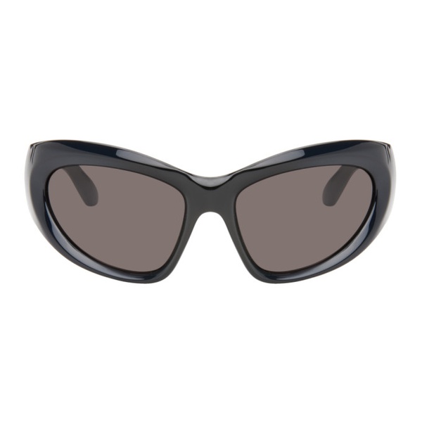 발렌시아가 발렌시아가 Balenciaga Black Wrap D-Frame Sunglasses 242342F005031