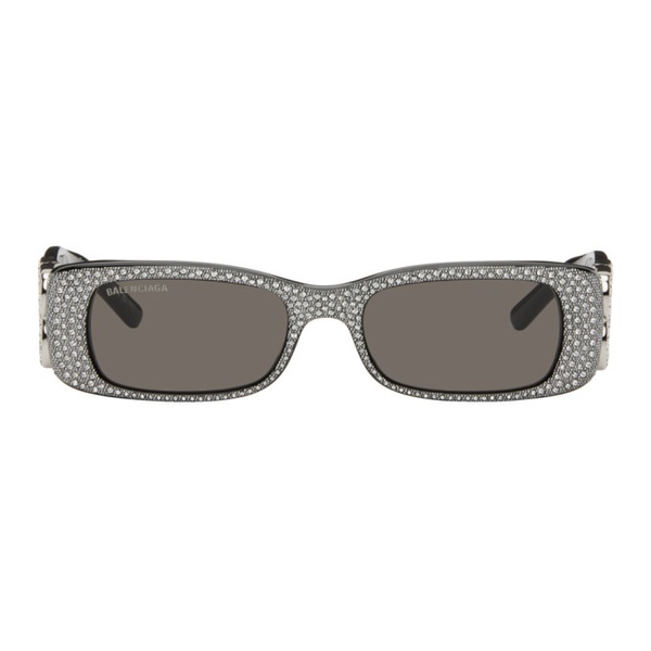 발렌시아가 발렌시아가 Balenciaga Black Dynasty Rectangle Sunglasses 242342F005041
