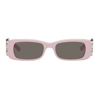 발렌시아가 Balenciaga Pink Dynasty Rectangle Sunglasses 242342F005042