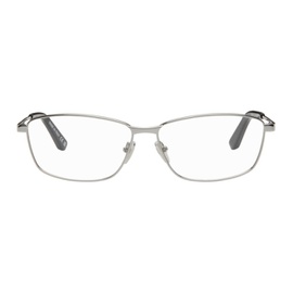 발렌시아가 Balenciaga Silver Rectangular Glasses 242342M133001