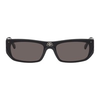 발렌시아가 Balenciaga Black Shield Rectangle Sunglasses 242342M134006