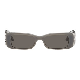 발렌시아가 Balenciaga Gray Dynasty Rectangle Sunglasses 242342M134011