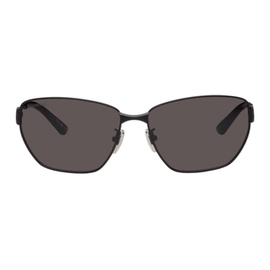 발렌시아가 Balenciaga Black Rectangular Sunglasses 242342M134016