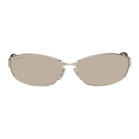 발렌시아가 Balenciaga Silver Rectangular Sunglasses 242342M134017