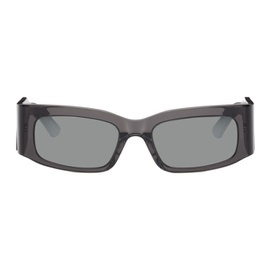 발렌시아가 Balenciaga Black Rectangular Sunglasses 242342M134021