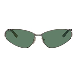 발렌시아가 Balenciaga Gunmetal Cat-Eye Sunglasses 242342M134061
