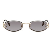 Cartier Gold Signature C Geometrical Metal Sunglasses 242346F005011