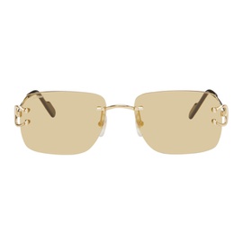 Cartier Gold Square Sunglasses 242346M134008