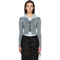 Andersson Bell Blue Lace-Up Knit Cardigan 242375F095002