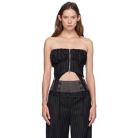 Andersson Bell Black Balloon Bustier Top 242375F111004