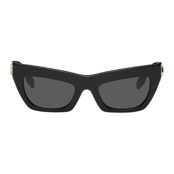 버버리 버버리 Burberry Black Cat-Eye Logo Sunglasses 242376F005021