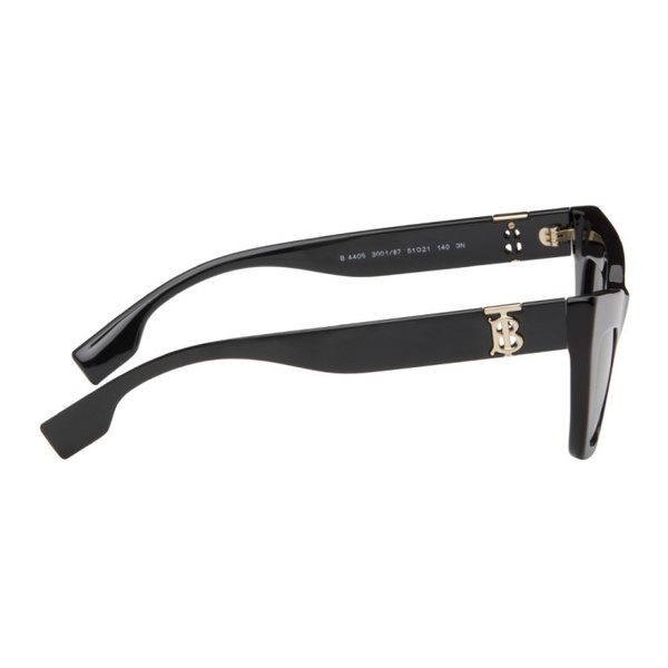 버버리 버버리 Burberry Black Cat-Eye Logo Sunglasses 242376F005021