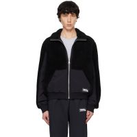 Maison Kitsune Black Flash Fox Fleece Jacket 242389M180003