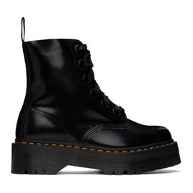닥터마틴 Dr. Martens Black Molly Leather Platform Boots 242399F113042