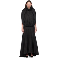 Simone Rocha Black Open Back Bow Balloon Maxi Dress 242405F055004