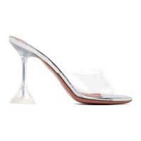 아미나 무아디 Amina Muaddi Transparent Lupita Glass Slipper Heeled Sandals 242415F125009