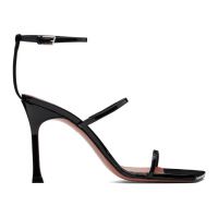 Amina Muaddi Black Maya Heeled Sandals 242415F125028