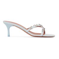 Amina Muaddi Blue Debora 60 Heeled Sandals 242415F125039