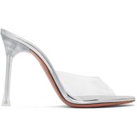 Amina Muaddi Transparent Alexa Glass Slipper 105 Heeled Sandals 242415F125058