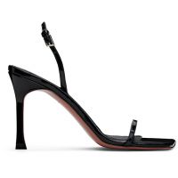 Amina Muaddi Black Maya Slingback Heeled Sandals 242415F125079