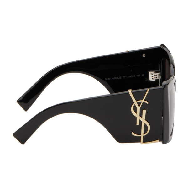 생로랑 생로랑 Saint Laurent Black SL M119 Blaze Sunglasses 242418F005032