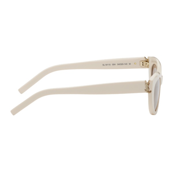 생로랑 생로랑 Saint Laurent 오프화이트 Off-White SL M115 Sunglasses 242418F005033