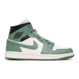 나이키 조던 Nike Jordan Green & White Air Jordan 1 Mid Sneakers 242445F127007