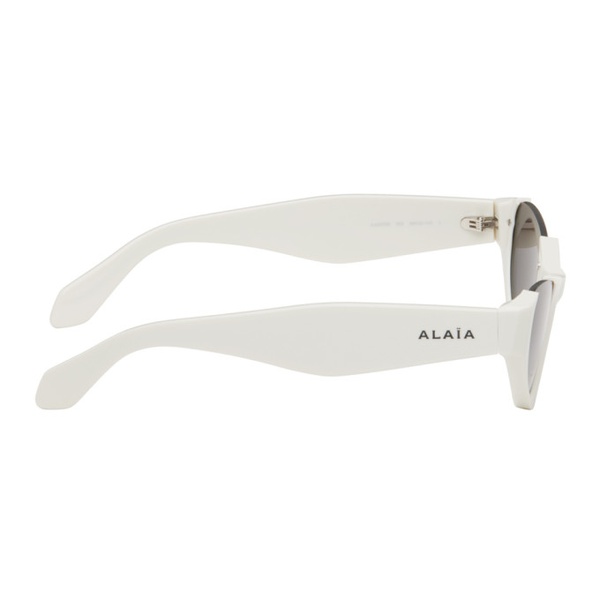  알라이아 ALAIA White Cat-Eye Sunglasses 242483F005005