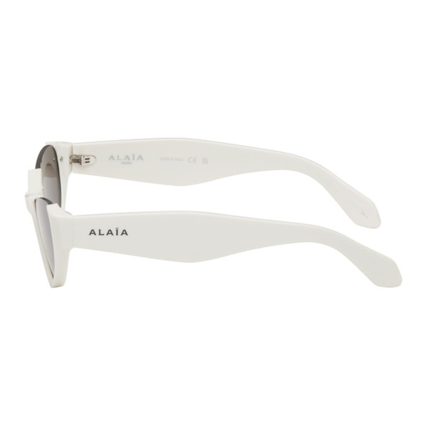  알라이아 ALAIA White Cat-Eye Sunglasses 242483F005005