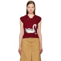 Meryll Rogge Red Intarsia Vest 242512F100000