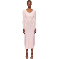 Isa Boulder Pink Sweetheart Long Sleeve Maxi Dress 242541F055008