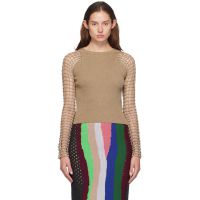 Isa Boulder Brown Spider Net Long Sleeve T-Shirt 242541F096011