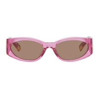자크뮈스 JACQUEMUS SSENSE Exclusive Pink Les Lunettes Ovalo Sunglasses 242553F005000