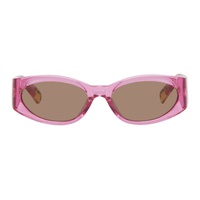 자크뮈스 JACQUEMUS SSENSE Exclusive Pink Les lunettes Ovalo Sunglasses 242553M134000