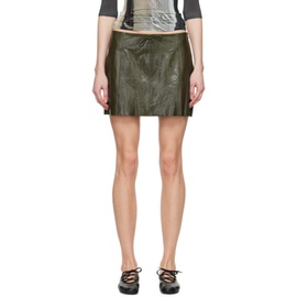 팔로마울 Paloma Wool Green Vittoria II Leather Miniskirt 242648F090006