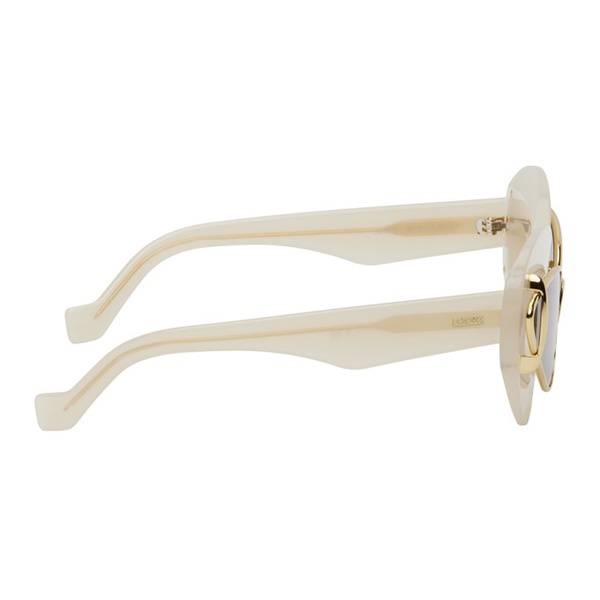 로에베 로에베 LOEWE 오프화이트 Off-White & Gold Double Frame Sunglasses 242677F005003