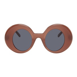 로에베 LOEWE Red Oversized Round Sunglasses 242677F005022