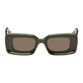 로에베 LOEWE Green Anagram Rectangular Sunglasses 242677F005027