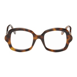 로에베 LOEWE Tortoiseshell Curvy Glasses 242677M133004