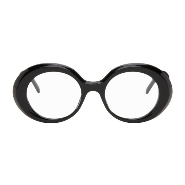 로에베 로에베 LOEWE Black Oversized Round Glasses 242677M133007