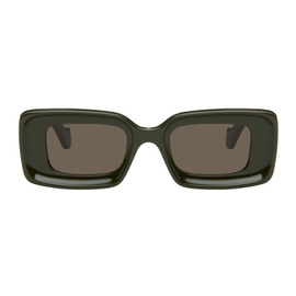 로에베 LOEWE Khaki Rectangular Sunglasses 242677M134016