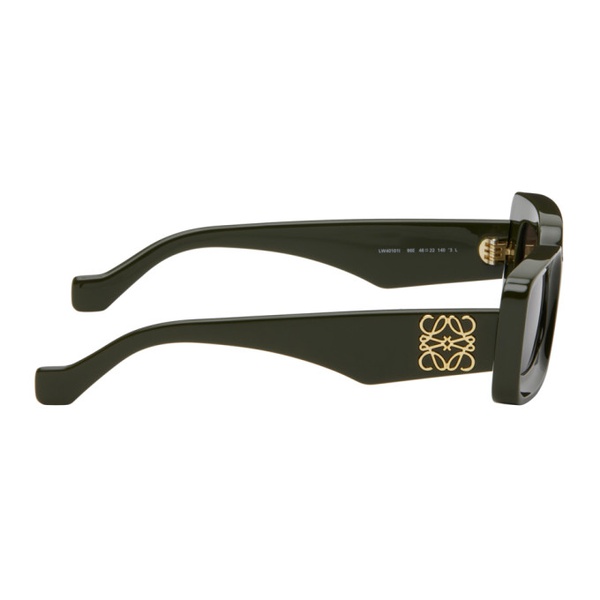 로에베 로에베 LOEWE Khaki Rectangular Sunglasses 242677M134016