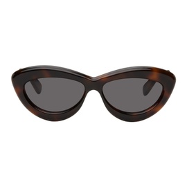 로에베 LOEWE Brown Cat-Eye Sunglasses 242677M134017