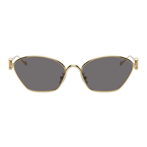 로에베 로에베 LOEWE Gold Anagram Hexagonal Sunglasses 242677M134019