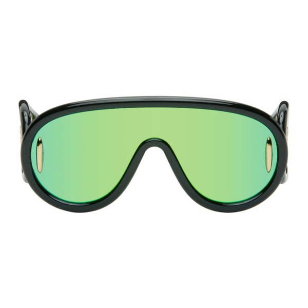 로에베 로에베 LOEWE Black Wave Mask Sunglasses 242677M134024